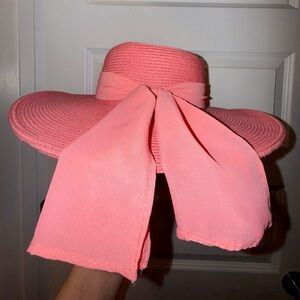 Bijoux Terner coral Ribbon dressy Sun Hat- new with tags. Never worn. So pretty